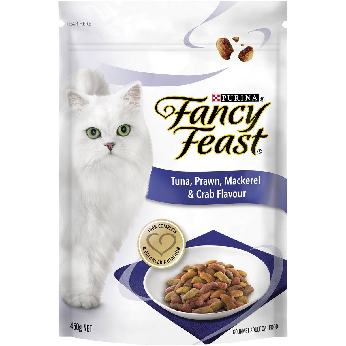 "Fancy Feast Tuna, Prawn, Mackerel & Crab Flavour Adult Dry Cat Food 1.4kg"