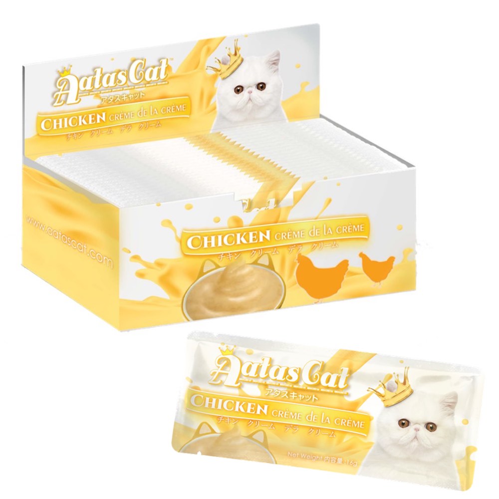 20 FOR $13: Aatas Cat Creme De La Creme Chicken Liquid Cat Treat 16gx20 (1box)