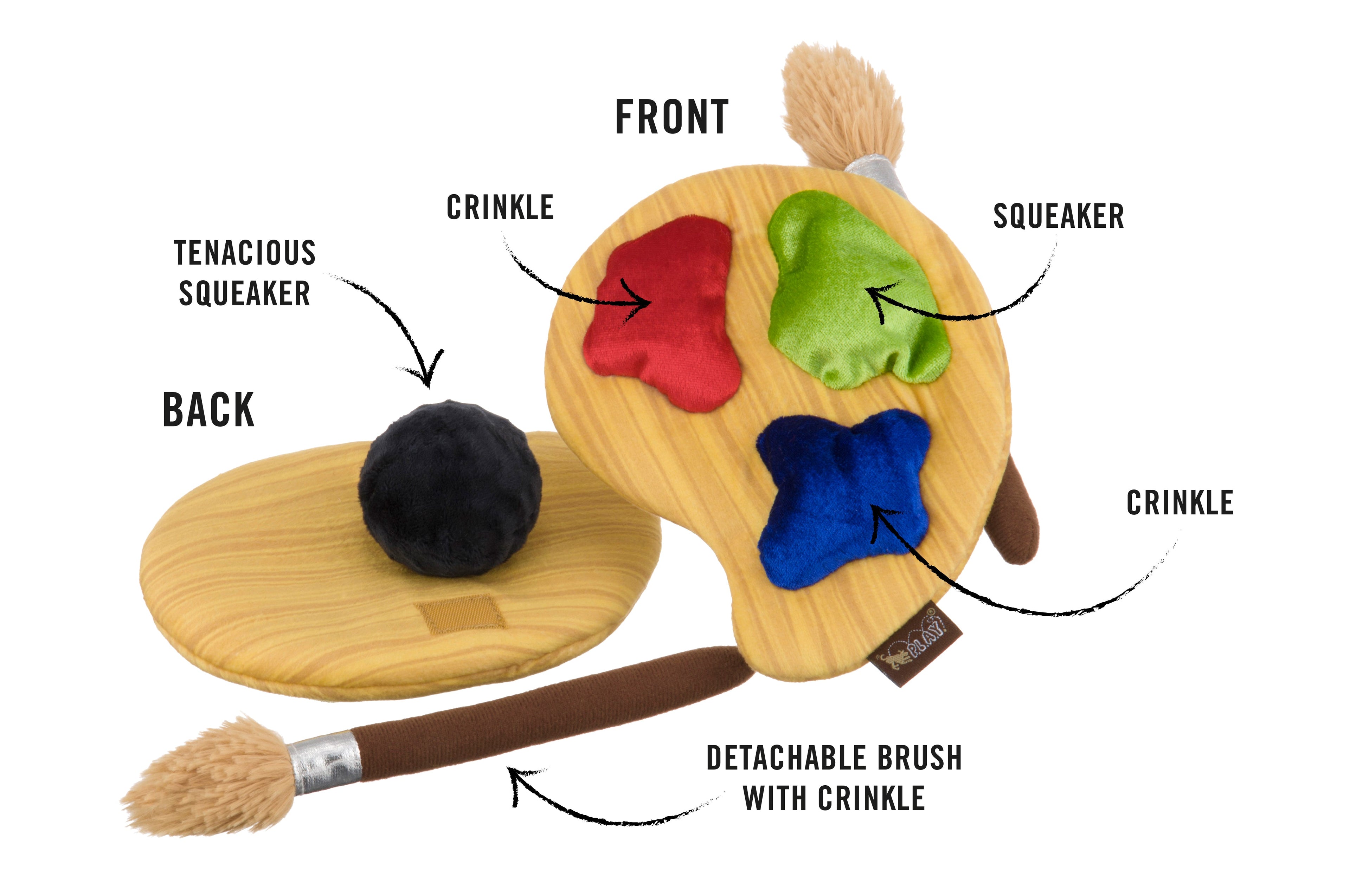 PLAY Back to School Puppy Palette Plush Dog Toy