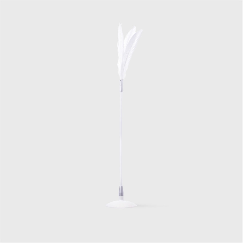 Pidan Teaser With Suction Cup Cat Wand Toy (White)