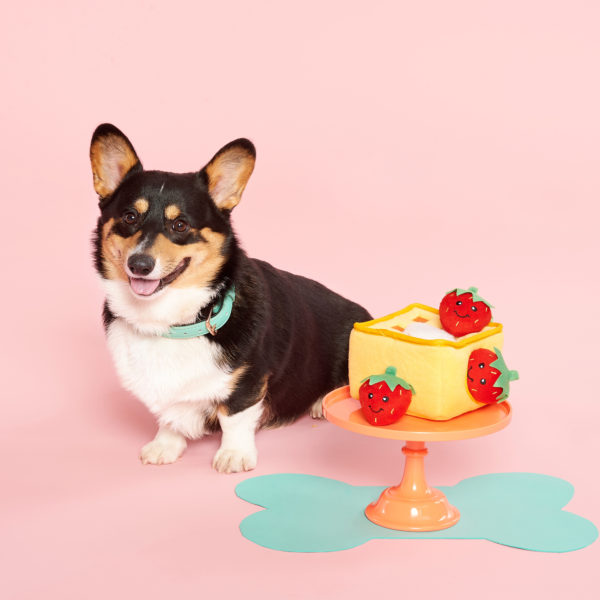 ZippyPaws Zippy Burrow Strawberry Waffles Plush Dog Toy