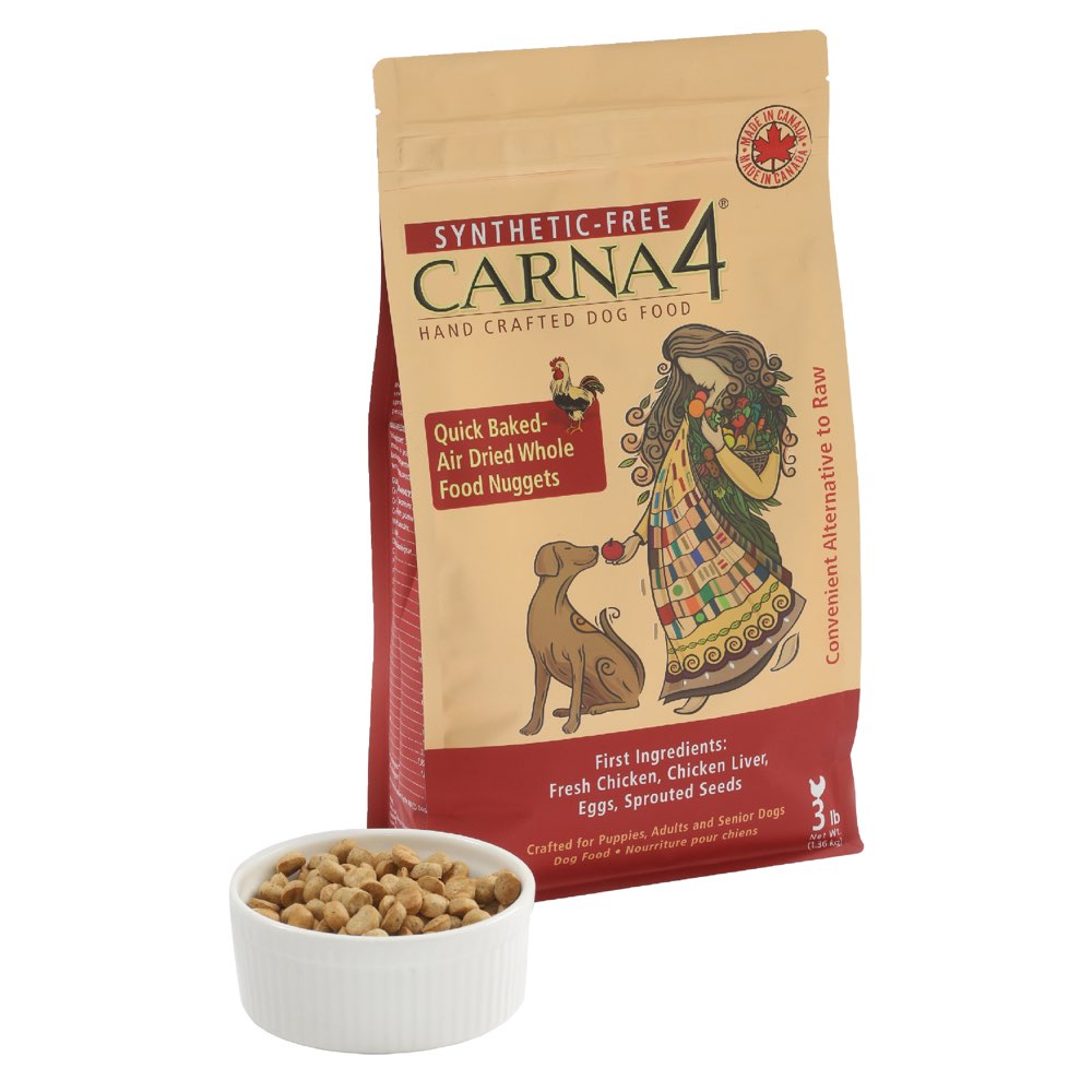 Carna4 Quick Baked Air Dried Chicken Dry Dog Food 3lb