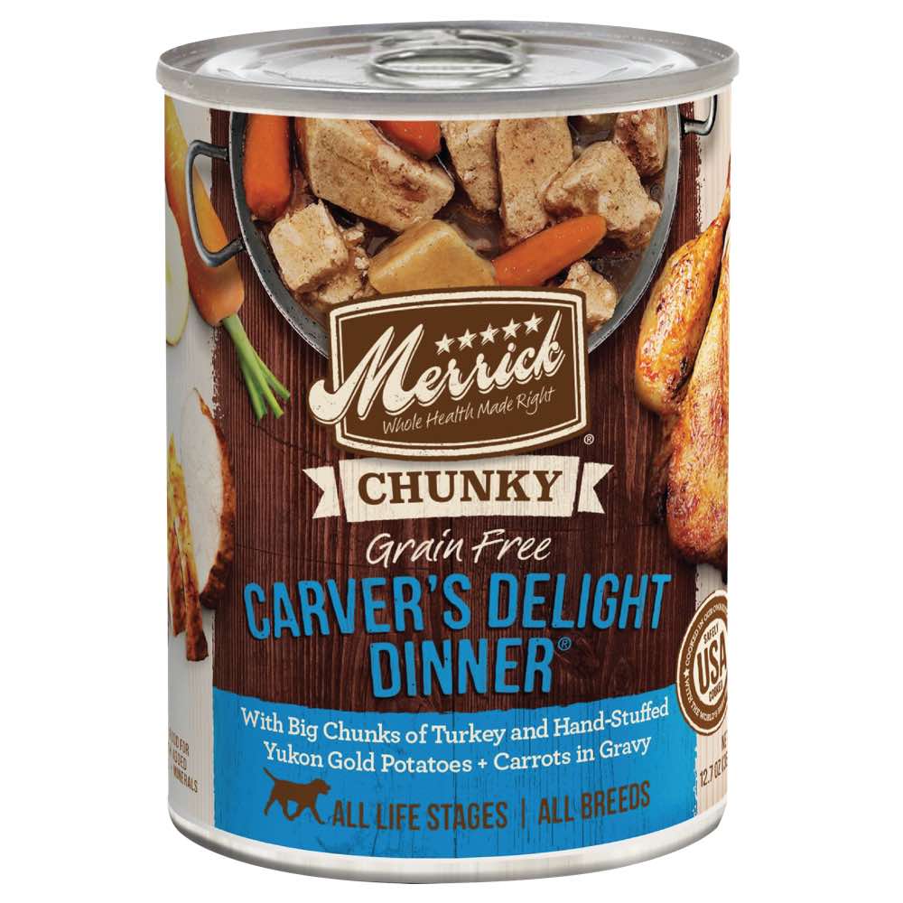 Merrick Chunky Grain Free Carver??s Delight Dinner Canned Dog Food 360g