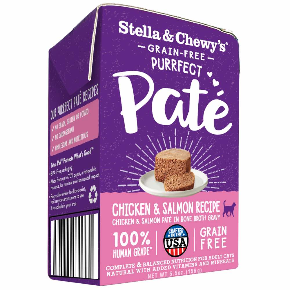 2 FOR $12: Stella & Chewy??s Purrfect Pate Chicken & Salmon Medley Wet Cat Food 5.5oz