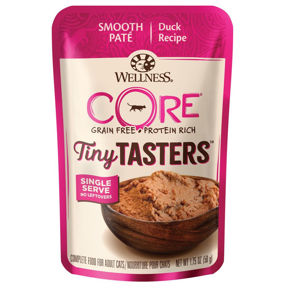 Wellness CORE Tiny Tasters Duck Pate Grain-Free Adult Pouch Cat Food 1.75oz