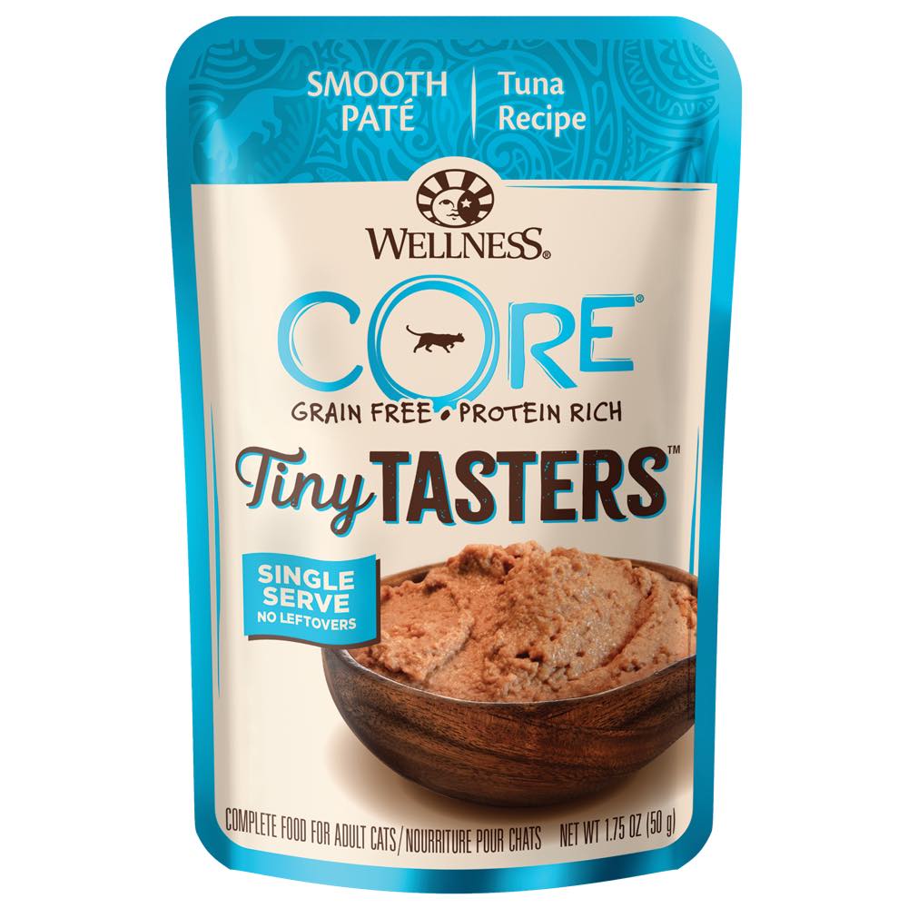 Wellness CORE Tiny Tasters Tuna Pate Grain-Free Adult Pouch Cat Food 1.75oz