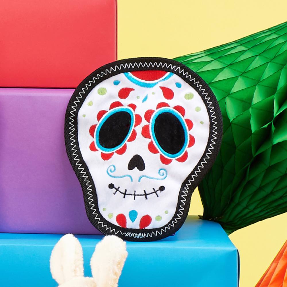 ZippyPaws Z-Stitch Santiago The Sugar Skull Dog Toy