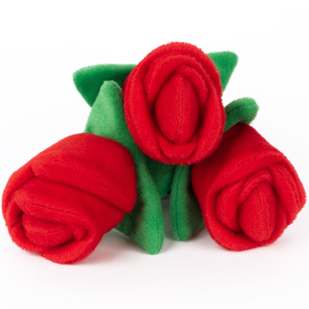 ZippyPaws Zippy Burrow Bouquet Of Roses Dog Toy