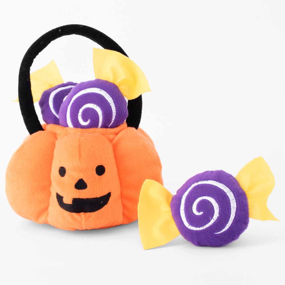 ZippyPaws Zippy Burrow Trick-Or-Treat Basket Dog Toy